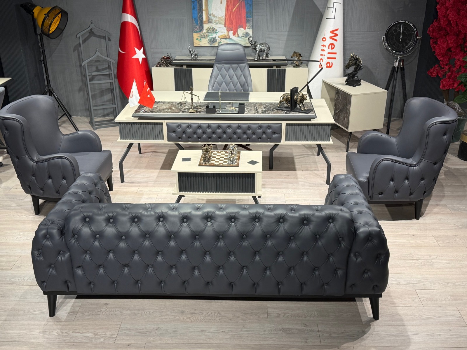 Vizyon Taş Chester Antrasit Makam Takımı - Görsel 4
